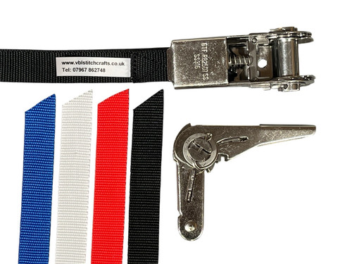 Stainless ratchet strap - strap, 25mm