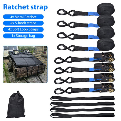 Ratchet straps tie down x - 4,
