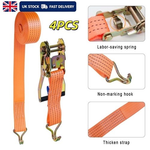 Sets ratchet tie down straps - 4,