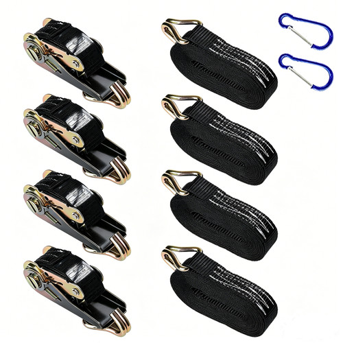 Ratchet straps tie down 4pcs - straps,